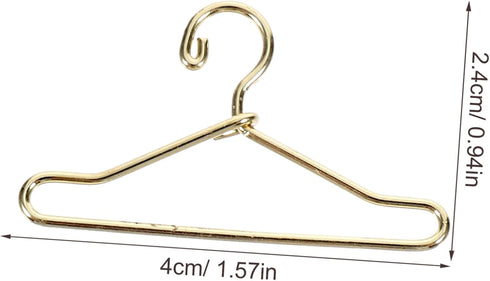 20pcs Coat Hangers Miniature Little Doll Suit Small Doll Hangers Doll Dress Mini Hangers Ornaments Mini Doll Clothes Hangers Iron Wire Doll Small ...