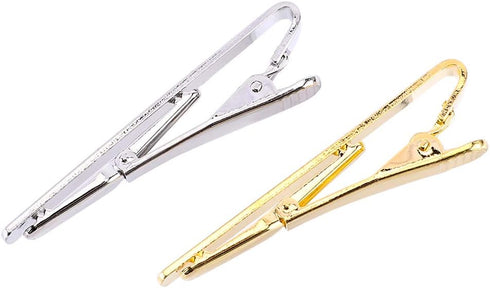 4 Pcs Tie Clips for Men Gold Silver Tie Bar Set for Regular Ties Necktie Clasp Suit Clip for Men Gift for Weeding Meeting Party Business...