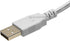 Monoprice 15ft USB 2.0 A Male to A Male 28/24AWG Cable (Gold Plated) - WHITE for Data Transfer Hard Drive Enclosures, Printers, Modems, Cameras an...