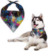 Colorful Ink Splash Dog Scarf Clothing Accessories, Graffiti Art Adjustable Fit Dog Scarves for Dog Costume Supply, Bright Color Splashes Pet Tria...