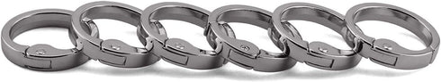 6pcs 28mm Round Spring Snap Hooks Clip DIY Accessories for Handbag Purse Shoulder Strap Key Chains Buckle Alloy Circle Round Carabiner Metal Sprin...
