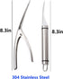 (2 Pack) Stainless Steel Shrimp Line Knife+ Shrimp Peeler, Shrimp line tool Easily Remove Fish Scales shrimp shells Feather for Kitchen Tools...