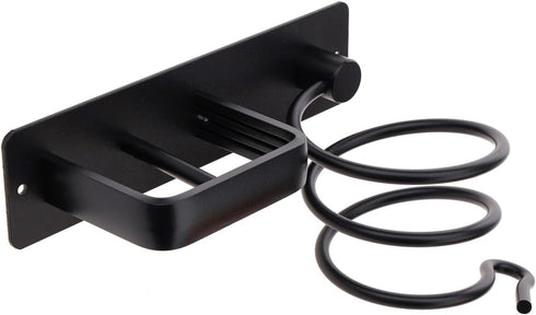 Hair Tool Organizer Holder Wall Mount Blow Dryer Drilling Rack Aluminum Styling Curling Iron Storage Shelf Bedroom Barbershop Bracket - Black...