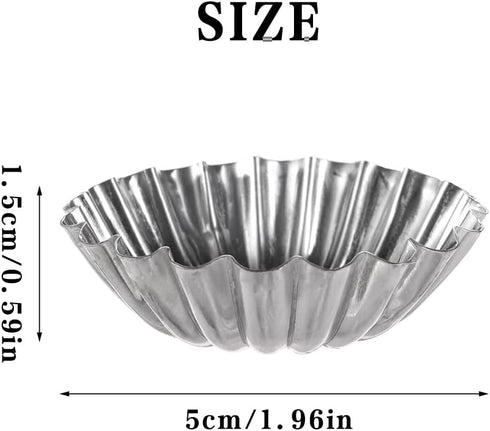 12 Pcs Aluminum Alloy Cake Pie Tins Mini Tart Pie Pan Cake Cup Jelly Mold Bakeware Cake Pans for Pie Tart Cake Baking Tool...