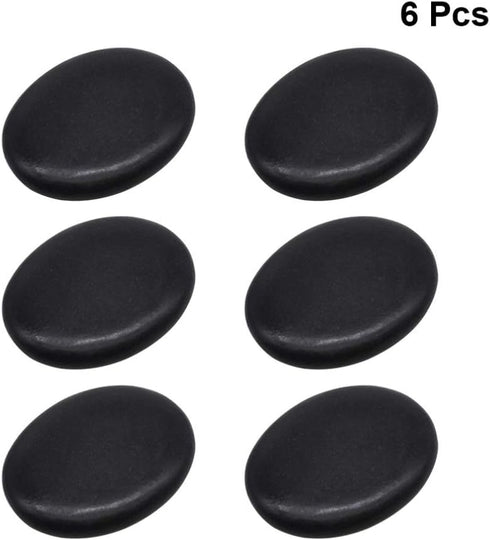 Healifty 6Pcs Hot Stones Massage Stones Spa Power Natural Rocks for Body Relax...
