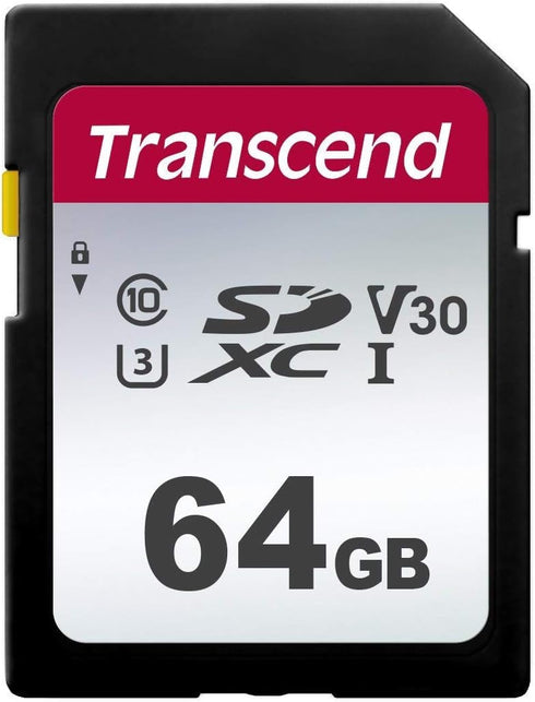 Transcend TS64GSDC300S-E 64GB SDXC Class 10 UHS-1 U1 Memory Card...