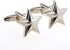 Star Military General Badge Emblem Pair Cufflinks in a Presentation Gift Box & Polishing Cloth...