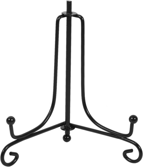 Black Iron Plate Stand,12 Inches Iron Foldable Plate Stand Picture Stand Photo Stand for Display, Plate Stand for Decorative Plates, Picture Frame...