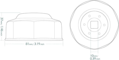 KiWAV Oil Filter Cap Wrench for DUCATI oil filters with 76mm x 8 flutes...