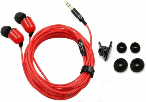 3 Pack 10FT Earbuds 3.5mm Stereo 3 Pole Headset Earphones 3 Meter Long Extension Wired Cord Cable Earphone Monitor in-Ear Headphone for Live Strea...