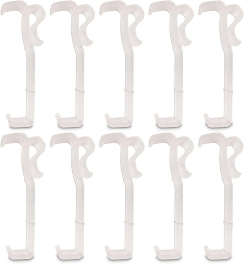Amazing Drapery Hardware 2.5 Inch Clear Valance Clips for Top Blind Brands, 10-Pack - Sturdy Plastic Brackets, Ideal for Wood & Metal Treatments, ...