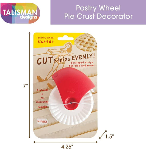 Talisman Designs Pie Crust Decorating Tools | Pastry Wheel Cutter | Set of 1...