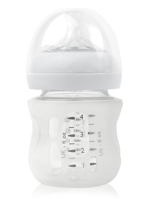 Olababy Silicone Sleeve for Avent Natural Glass Baby Bottles (4 oz, Translucent)...