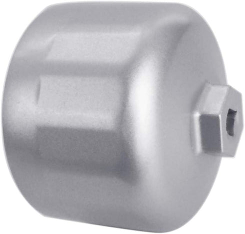 86.6mm 16 Flute Oil Filter Wrench for Volvo and BMW - 86mm Cartridge Style Oil Filter Housing Caps, Removal Tool (Silver)...