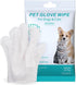 Cleaning Glove for Dog and Cat, Wipes Gloves for Dog and Cat Fur Face, Ear, Eye, Paws Cleaning Wipes Pet Wash Free Gloves, Grooming Wipes for Pet ...