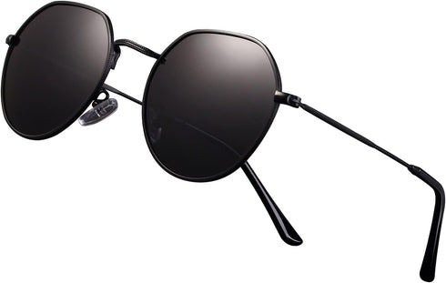 Polarized Polygon Round Sunglasses Classic Half Hexagon Circle Vintage Sun Glasses For Women Men Retro Shades NP1008...