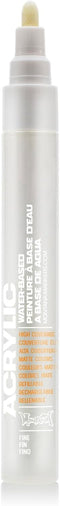 Montana Acrylic Paint Marker, 2mm, Fine Nib, Shock White Pure (045390)...
