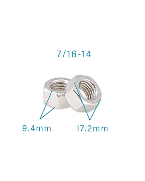 7/16-14 Hex Nuts - IMScrews 304 Stainless Steel Hardware Hex Nuts - Durable and Rust-Resistant Fasteners for Home Repairs and Professional Project...