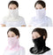 PRETYZOOM Cotton Scarf 4Pcs Sun Protection Masks Silk Neck Scarf Masks Seamless Face Mask Bandanas for, Outdoors, Festivals, Sports (Random Color)...