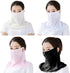 PRETYZOOM Cotton Scarf 4Pcs Sun Protection Masks Silk Neck Scarf Masks Seamless Face Mask Bandanas for, Outdoors, Festivals, Sports (Random Color)...