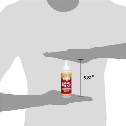 Aleene's Fabric Fusion Glue, Permanent Adhesive 4 fl. Oz. Clear Washable Fabric Glue for Clothes, Patches, Denim, Polyester, Cotton, Flannel, Drie...