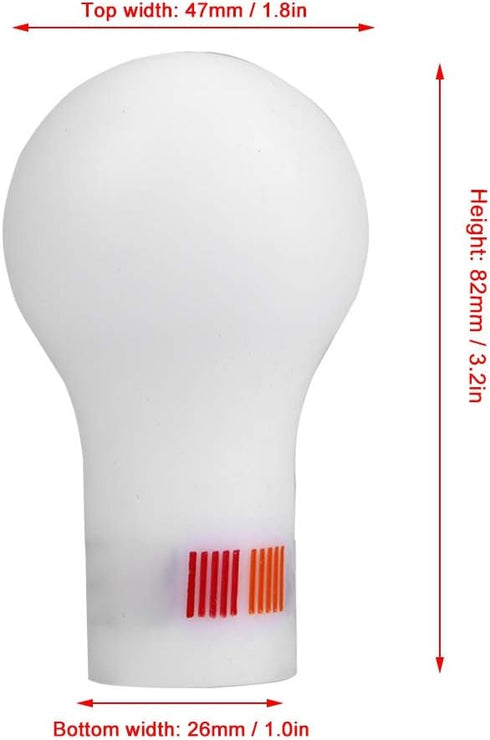 Aramox Gear Shift Knob,5 Speed Auto Manual Gear Shift Knob Shifter for Lancer V3/EVO (White)...
