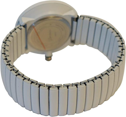Geneva Super Large Stretch Watch Clear Number Easy Read (White)...