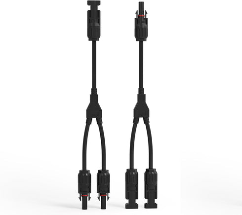 Renogy Solar Connectors Parallel Adapter Cable MMF+FFM, Upgrade-1 Pair Y Branch, Black...