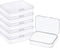 Goiio 6 Pcs 5.6x4.2x1.8 Inches Clear Rectangle Box for Collecting Small Items, Beads, Game Pieces, Business Cards, Crafts Accessories...