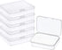 Goiio 6 Pcs 5.6x4.2x1.8 Inches Clear Rectangle Box for Collecting Small Items, Beads, Game Pieces, Business Cards, Crafts Accessories...