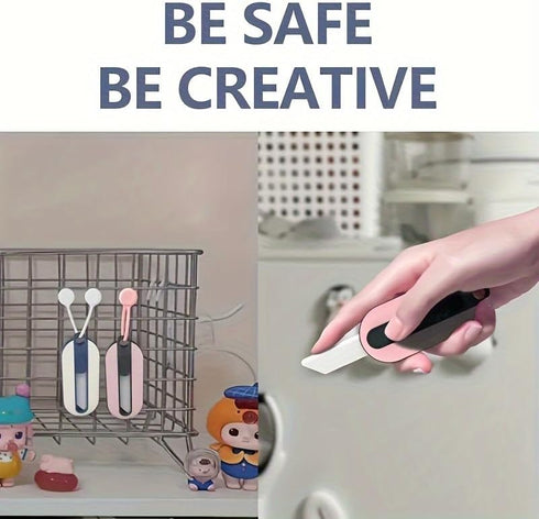 Box Cutter Retractable, Box Opener, Ceramic Box Cutter, Mini Box Cutter, Safety Box Cutter, Cute Box Cutter, Small Box Cutter For Women (PINK) (PI...