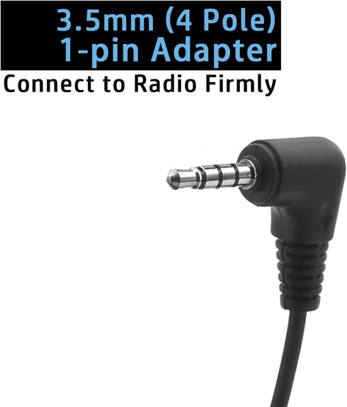 Earpiece Headset for Yaesu Vertex Standard Radio FT-2D FT-3DR FT-60R FT-70D FTA-230 FTA-250L VX-3R VX-6R VX-261 VX-451 Walkie Talkie 3.5mm 1-pin (...