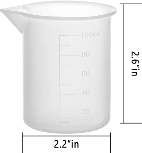 Gartful 100ml Resin Measuring Cups, 9PCS 3 oz Graduated Silicone Resin Mixing Cups, Reusable Stir and Pour Tools for Epoxy Resin, Jewelry Casting ...