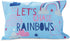 Funhouse Let's Chase Rainbows 4 Piece Toddler Bedding Set – Includes Comforter, Sheet Set – Fitted + Top Sheet + Reversible Pillowcase for Girls B...