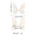 6 Pcs Butterfly Hair Clips Solid Color Lychee Veins Bow Hair Accessories Cute Fashionable Banger Hair Barrettes Holiday Headdress Hairpin, Girls W...
