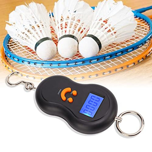 Portable Electronic Tension Calibrator ABS LCD Digital Display Shakeproof Tennis Badminton String Tool Black...