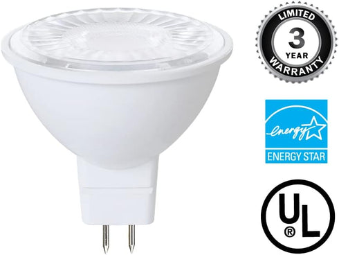 Euri Lighting EM16-7W4020ew Dimmable LED MR16 (GU5.3 Base), 7W (50W Equal) 500lm, Warm White (2700K), 80CRI, 40° Angle, 12V, Damp Rated UL, Energy...