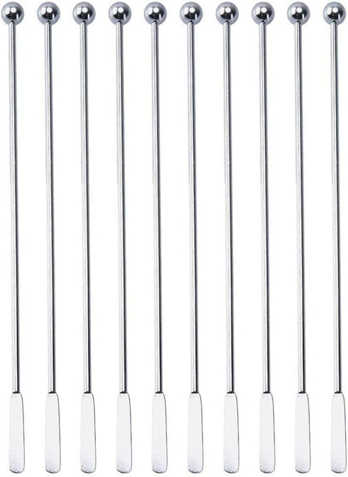 20 pcs Stainless Steel Coffee Beverage Stir Sticks Cocktail Stirrers Drink Swizzle Stick 7.4" Swizzle Stick Picks Tools...