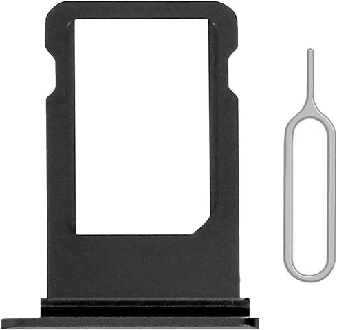 Single SIM Card Tray Holder Slot Replacement for iPhone SE 2020 / SE 2022/8 (Black) with Waterproof Rubber Ring and Eject Pin......