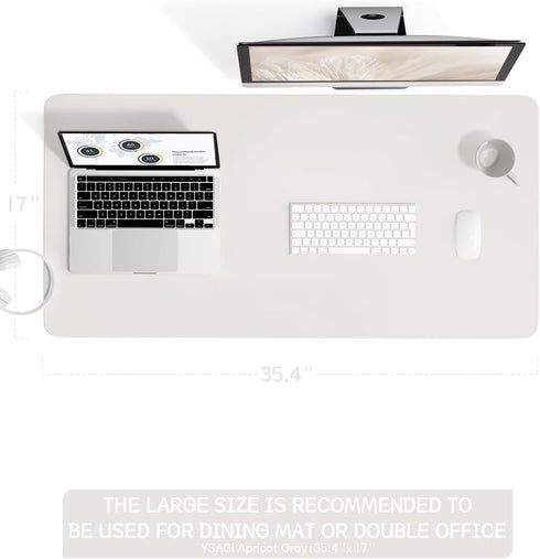 Non-Slip Desk Pad, Waterproof PVC Leather Desk Table Protector, Ultra Thin Large Mouse Pad, Easy Clean Laptop Desk Writing Mat for Office Work/Hom...