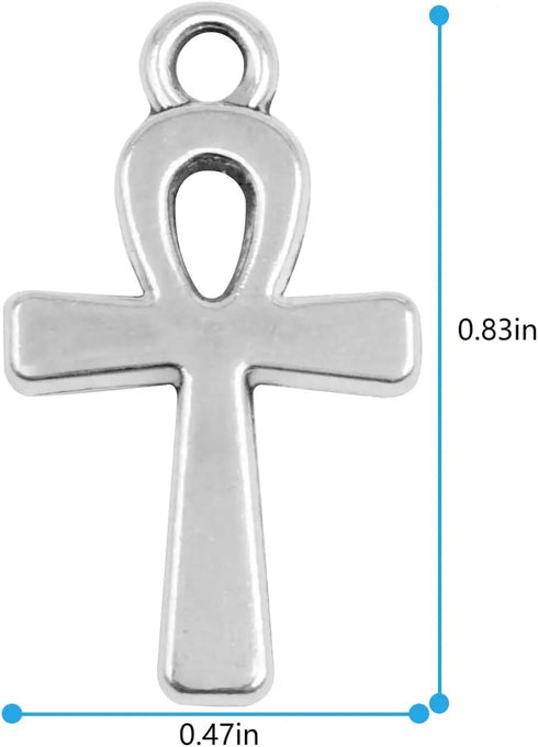 Framendino, Cross Charms Pendants Vintage Mini Cross Charm for DIY Crafts Jewelry Making Earring Necklace Bracelet Ankle Keychain Bronze...