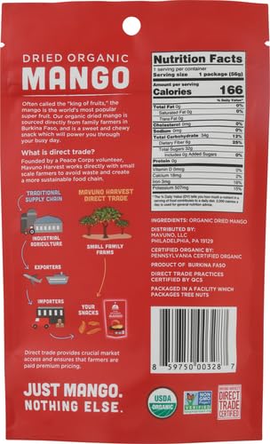 Mavuno Harvest Dried Mango, Organic, 2 oz...