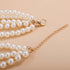 1920s MultiLayer Pearl Necklace with Brooch Faux Pearls Necklace Set Vintage Bridal Pearl Necklace Earrings Jewelry Set...