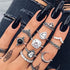 Rings Black Rings Goth Rings for Women Rings for Teen Girls Womens Rings Cute Rings Stackable Rings Set?12Pcs(Rings Size 3.5,4,5,5.5,6,6.5)...