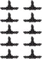 10 Pieces 1/4 Inch Barbed Tee Fittings Barbed Tee Connecters 3 Way Connector Drip Tee Fitting Drip Irrigation Tubing Fit for 4mm/7mm Tube for Flow...