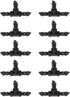 10 Pieces 1/4 Inch Barbed Tee Fittings Barbed Tee Connecters 3 Way Connector Drip Tee Fitting Drip Irrigation Tubing Fit for 4mm/7mm Tube for Flow...
