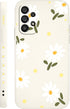 for Samsung Galaxy A53 5G Case Side Creative Design Soft Silicone Drop Protective Flower Case for Samsung A53 5G-Daisy White...