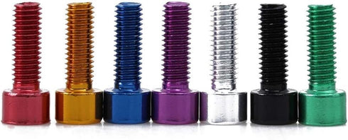 2Pcs Gold Bike Bottle H6.99older Screw 2 Pcs Colorful Water Bottle Cage Bolts Hex Socket Screws Aluminum Alloy Kettle Rack Screw Bicycle Accessori...