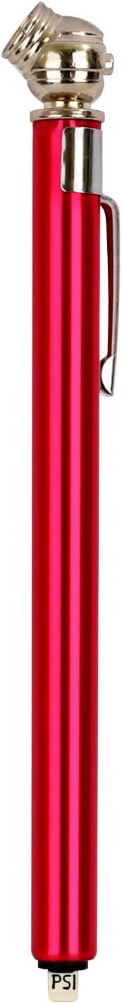 WYNNsky Bike Pencil Style Tire Gauge 20-120 PSI for Use on Trucks, RVs and Bicycle Tires Red...