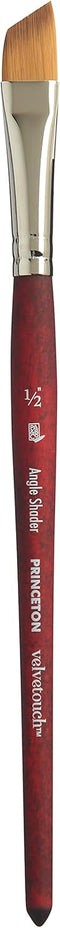 Princeton Velvetouch Paintbrush, Size 1/2 inch, Scarlet...